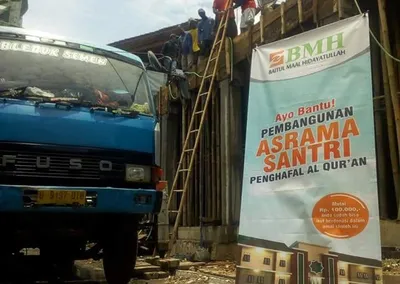 Pembangunan asrama santri penghafal Al-Qur’an Pondok Roja bersama BMH