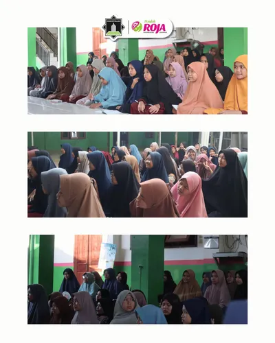 Kolase Masta’ri 2025: santriwati baru mengikuti pengarahan di aula pondok